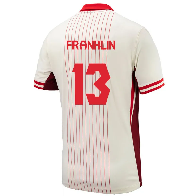 Danxen Herren Kanada Kobe Franklin #13 Weiß Auswärtstrikot Trikot 24-26 T-Shirt Schweiz