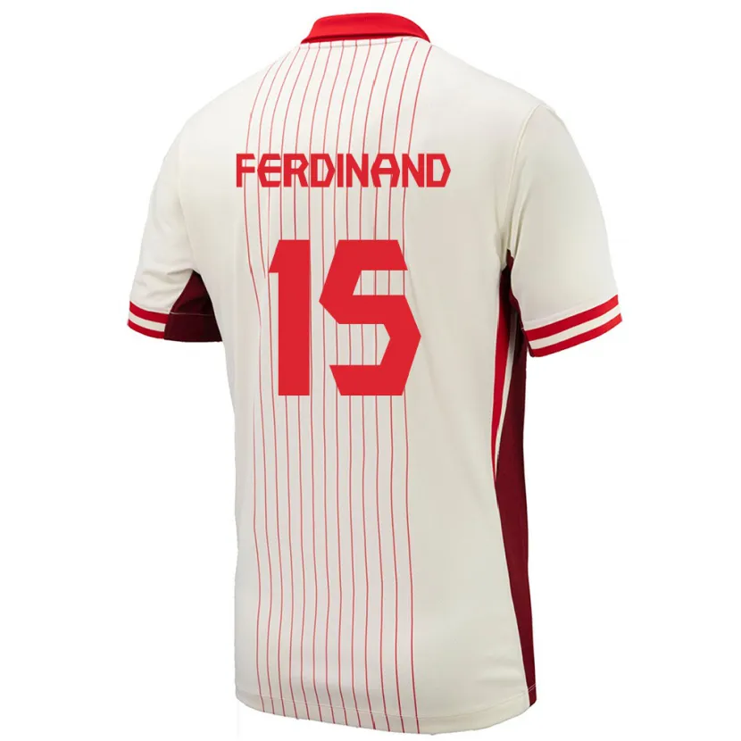 Danxen Herren Kanada Keesean Ferdinand #15 Weiß Auswärtstrikot Trikot 24-26 T-Shirt Schweiz