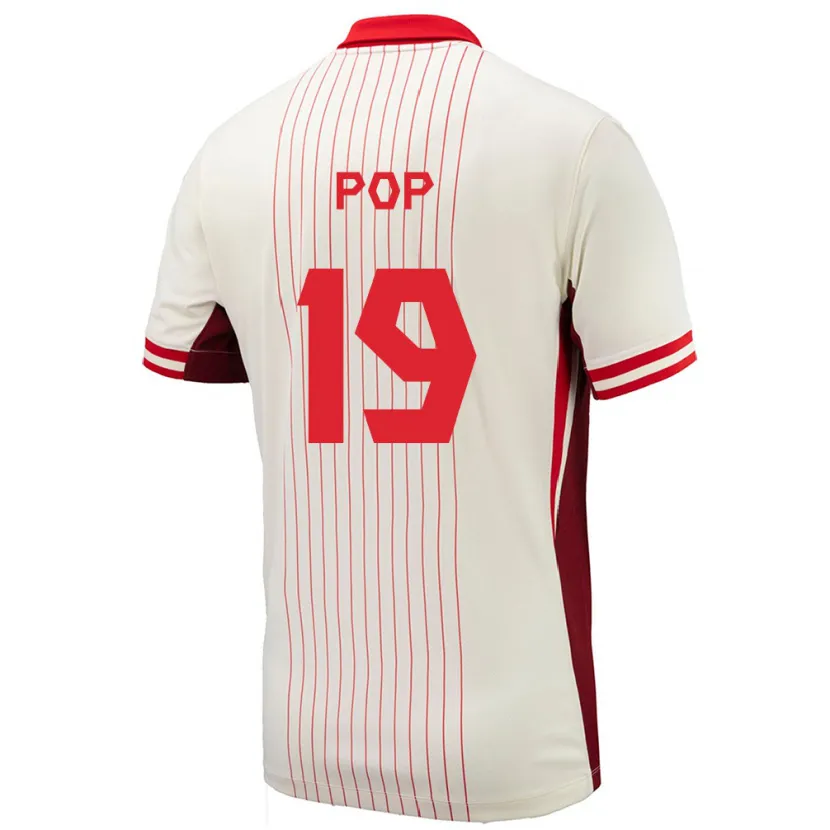 Danxen Herren Kanada Erik Pop #19 Weiß Auswärtstrikot Trikot 24-26 T-Shirt Schweiz