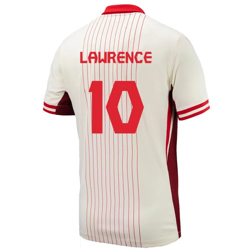 Danxen Herren Kanada Ashley Lawrence #10 Weiß Auswärtstrikot Trikot 24-26 T-Shirt Schweiz