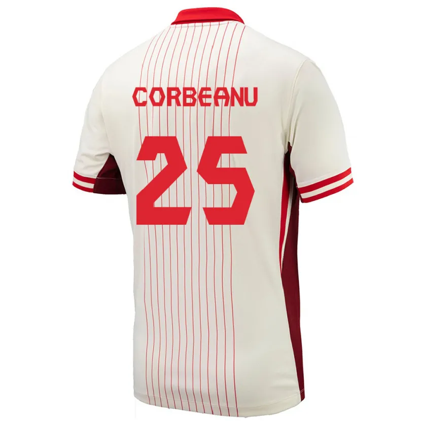 Danxen Herren Kanada Theo Corbeanu #25 Weiß Auswärtstrikot Trikot 24-26 T-Shirt Schweiz