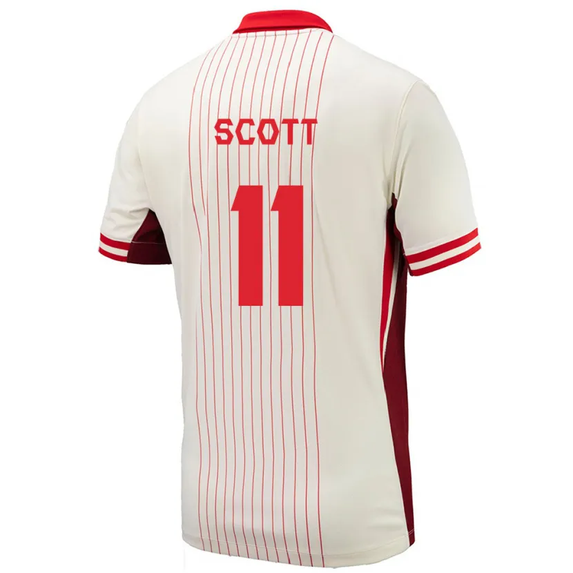 Danxen Herren Kanada Desiree Scott #11 Weiß Auswärtstrikot Trikot 24-26 T-Shirt Schweiz