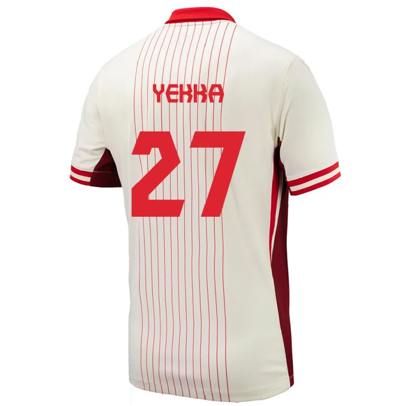 Danxen Herren Kanada Sura Yekka #27 Weiß Auswärtstrikot Trikot 24-26 T-Shirt Schweiz