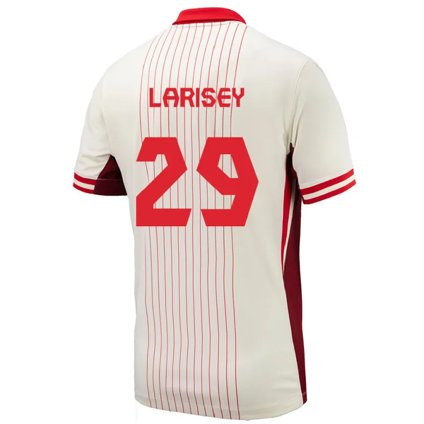 Danxen Herren Kanada Clarissa Larisey #29 Weiß Auswärtstrikot Trikot 24-26 T-Shirt Schweiz