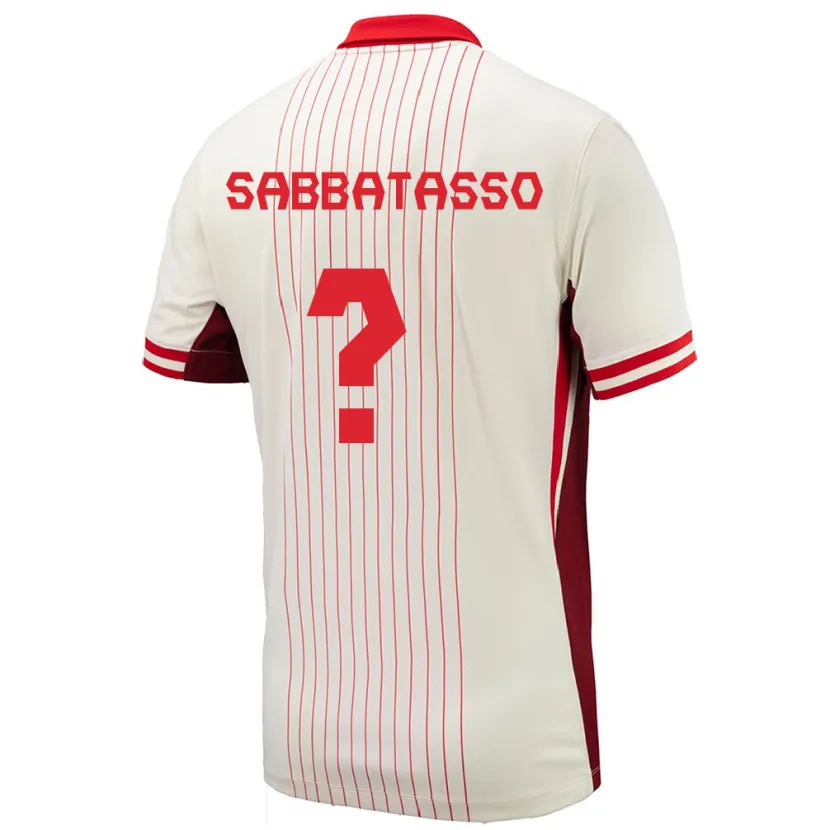Danxen Herren Kanada Jeronimo Sabbatasso #0 Weiß Auswärtstrikot Trikot 24-26 T-Shirt Schweiz