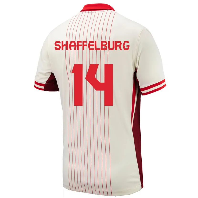 Danxen Herren Kanada Jacob Shaffelburg #14 Weiß Auswärtstrikot Trikot 24-26 T-Shirt Schweiz