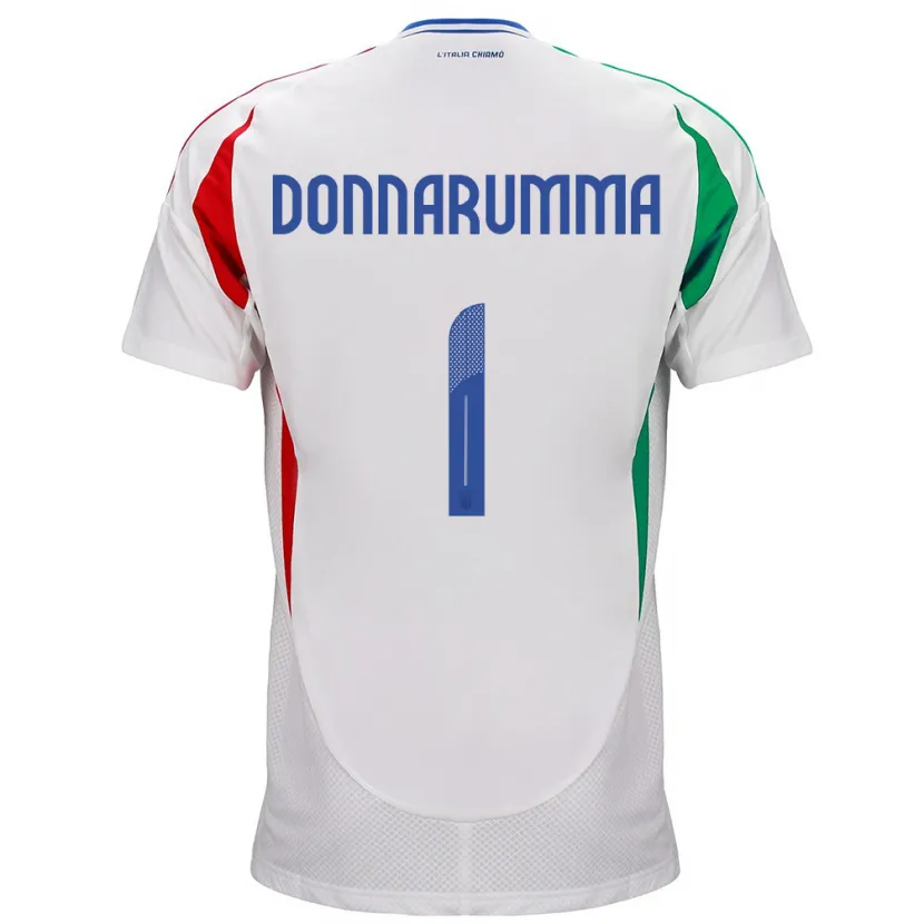 Danxen Herren Italien Gianluigi Donnarumma #1 Weiß Auswärtstrikot Trikot 24-26 T-Shirt Schweiz
