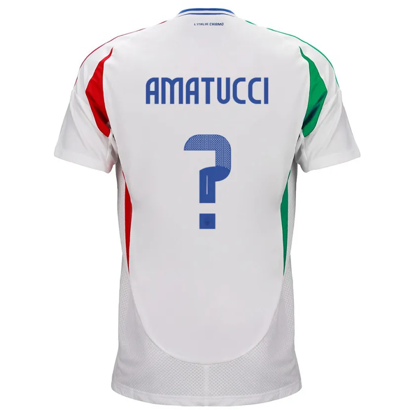 Danxen Herren Italien Lorenzo Amatucci #0 Weiß Auswärtstrikot Trikot 24-26 T-Shirt Schweiz