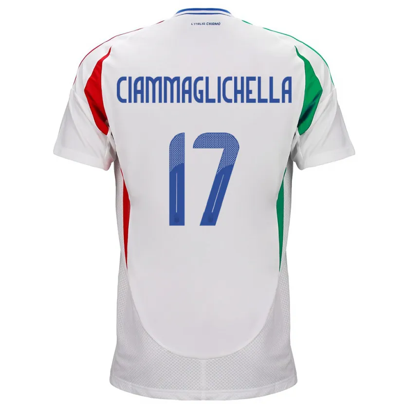 Danxen Herren Italien Aaron Ciammaglichella #17 Weiß Auswärtstrikot Trikot 24-26 T-Shirt Schweiz