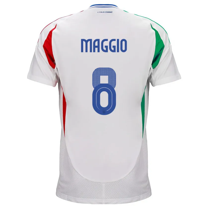 Danxen Herren Italien Luca Di Maggio #8 Weiß Auswärtstrikot Trikot 24-26 T-Shirt Schweiz