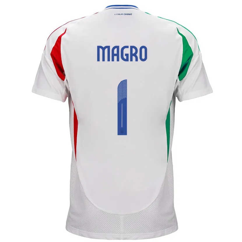 Danxen Herren Italien Federico Magro #1 Weiß Auswärtstrikot Trikot 24-26 T-Shirt Schweiz