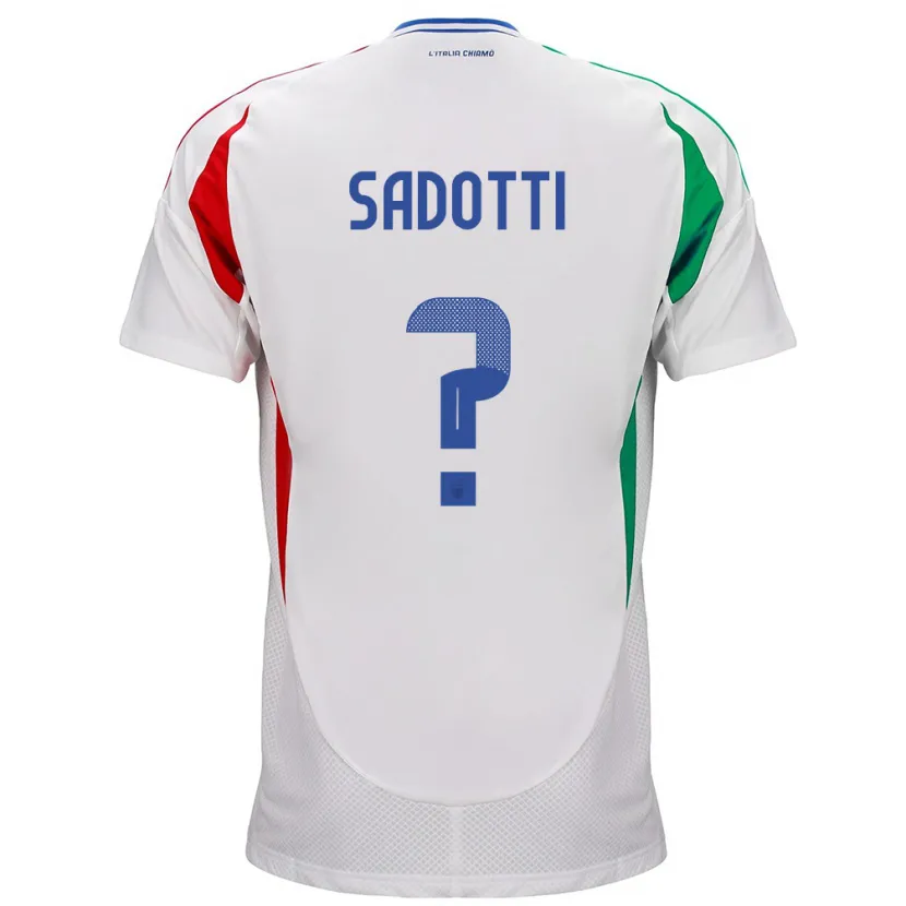 Danxen Herren Italien Edoardo Sadotti #0 Weiß Auswärtstrikot Trikot 24-26 T-Shirt Schweiz