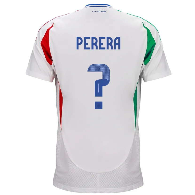 Danxen Herren Italien Nirash Perera #0 Weiß Auswärtstrikot Trikot 24-26 T-Shirt Schweiz
