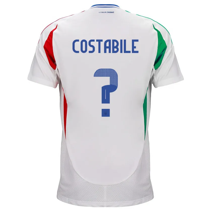 Danxen Herren Italien Cristian Costabile #0 Weiß Auswärtstrikot Trikot 24-26 T-Shirt Schweiz