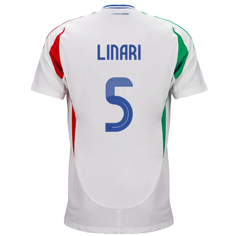 Danxen Herren Italien Elena Linari #5 Weiß Auswärtstrikot Trikot 24-26 T-Shirt Schweiz
