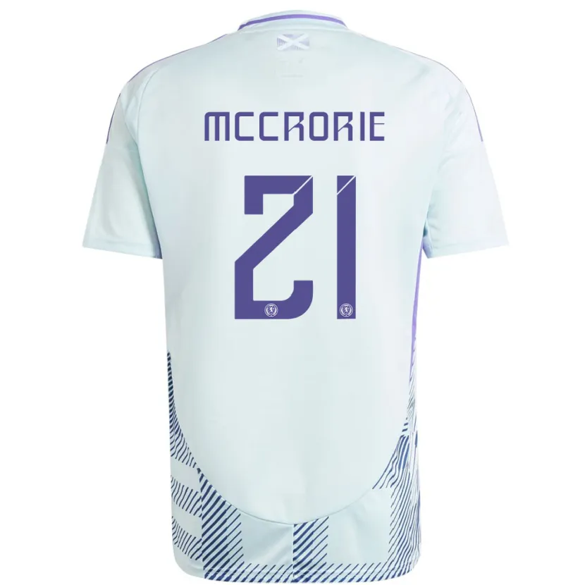 Danxen Herren Schottland Robby Mccrorie #21 Helles Mintblau Auswärtstrikot Trikot 24-26 T-Shirt Schweiz
