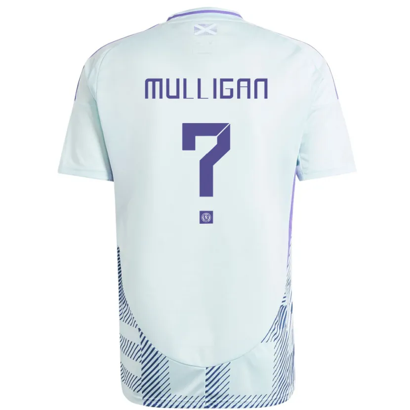 Danxen Herren Schottland Josh Mulligan #0 Helles Mintblau Auswärtstrikot Trikot 24-26 T-Shirt Schweiz