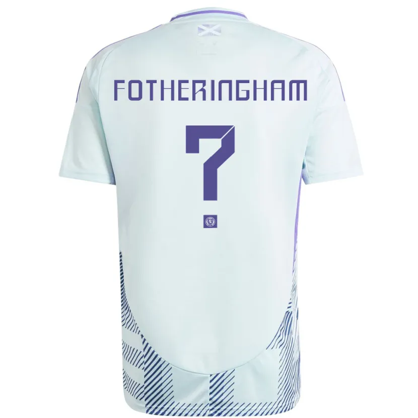 Danxen Herren Schottland Kai Fotheringham #0 Helles Mintblau Auswärtstrikot Trikot 24-26 T-Shirt Schweiz