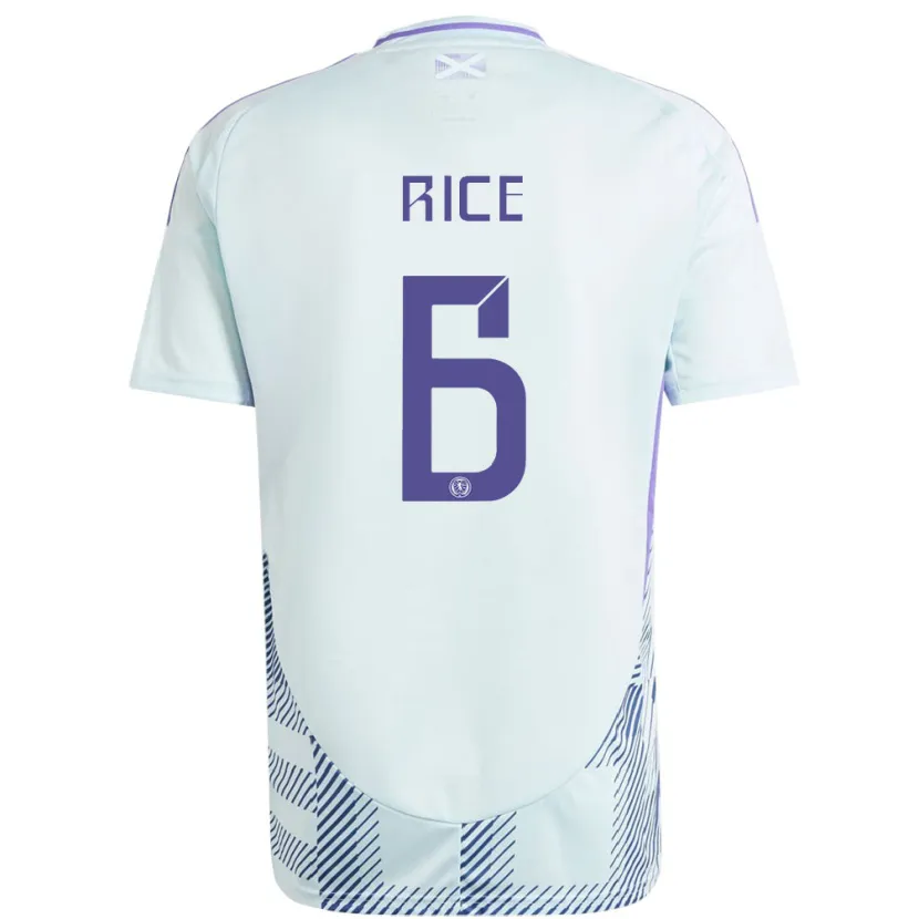 Danxen Herren Schottland Bailey Rice #6 Helles Mintblau Auswärtstrikot Trikot 24-26 T-Shirt Schweiz