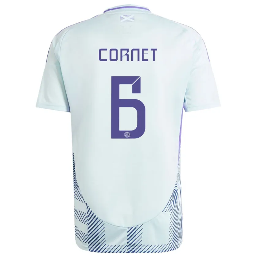 Danxen Herren Schottland Chelsea Cornet #6 Helles Mintblau Auswärtstrikot Trikot 24-26 T-Shirt Schweiz
