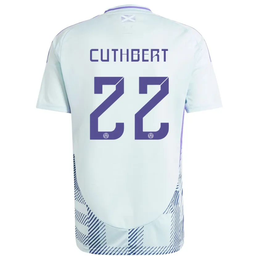 Danxen Herren Schottland Erin Cuthbert #22 Helles Mintblau Auswärtstrikot Trikot 24-26 T-Shirt Schweiz