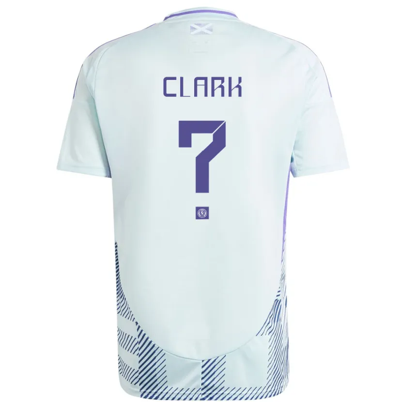 Danxen Herren Schottland Kelly Clark #0 Helles Mintblau Auswärtstrikot Trikot 24-26 T-Shirt Schweiz