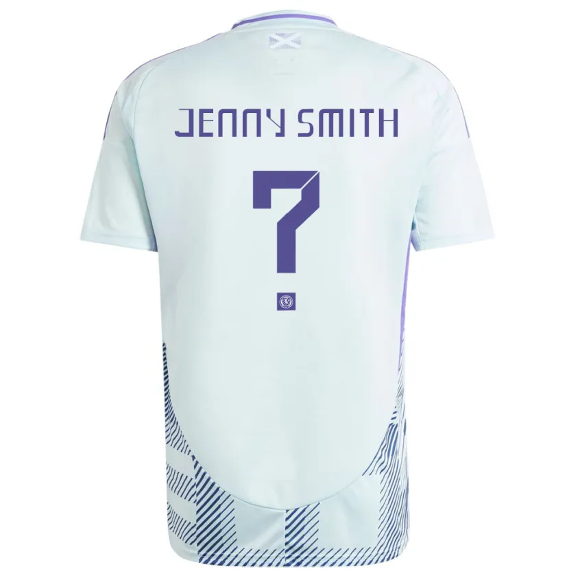 Danxen Herren Schottland Jenny Smith #0 Helles Mintblau Auswärtstrikot Trikot 24-26 T-Shirt Schweiz