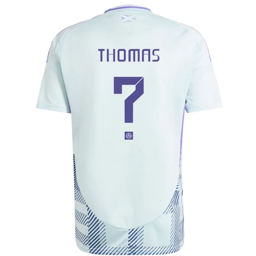 Danxen Herren Schottland Martha Thomas #0 Helles Mintblau Auswärtstrikot Trikot 24-26 T-Shirt Schweiz