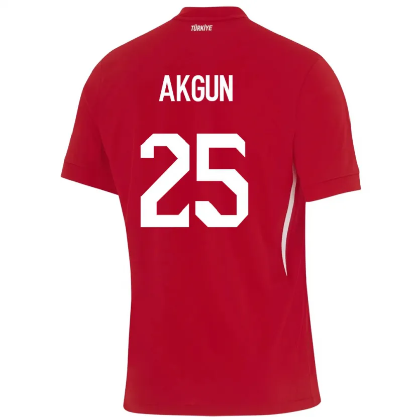 Danxen Herren Türkei Yunus Akgün #25 Rot Auswärtstrikot Trikot 24-26 T-Shirt Schweiz