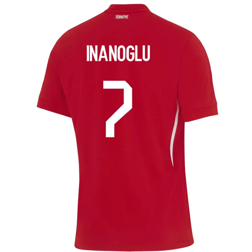 Danxen Herren Türkei Kaan İnanoğlu #7 Rot Auswärtstrikot Trikot 24-26 T-Shirt Schweiz