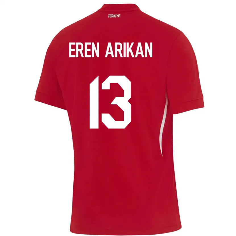 Danxen Herren Türkei Muhammed Eren Arıkan #13 Rot Auswärtstrikot Trikot 24-26 T-Shirt Schweiz