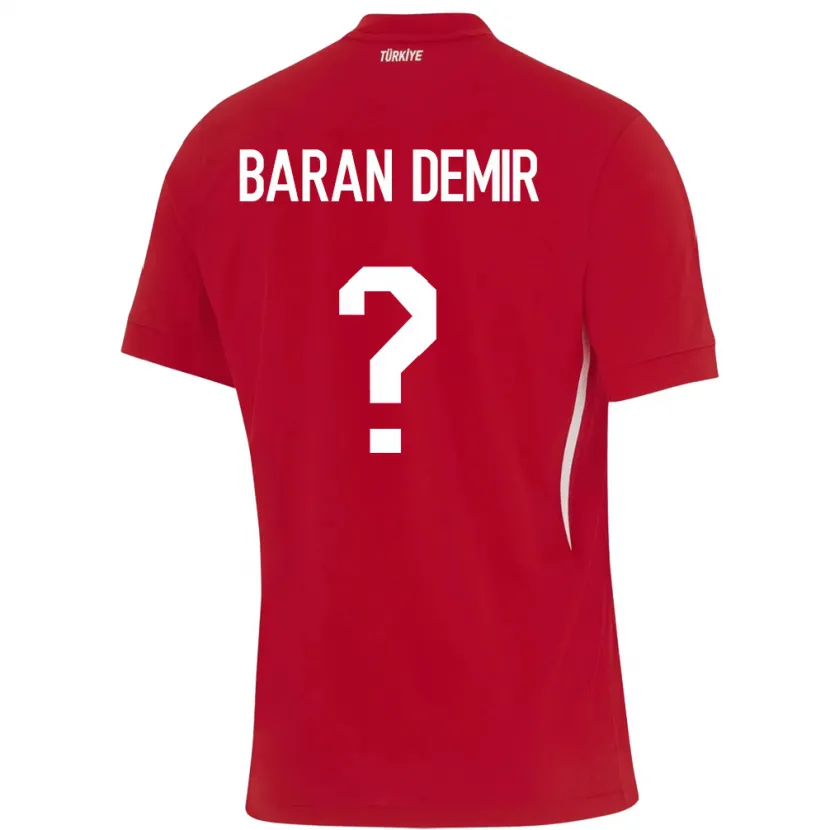 Danxen Herren Türkei Tuna Baran Demir #0 Rot Auswärtstrikot Trikot 24-26 T-Shirt Schweiz
