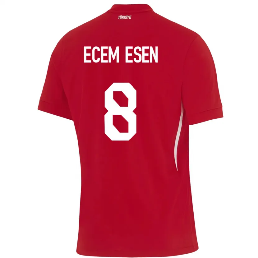 Danxen Herren Türkei Emine Ecem Esen #8 Rot Auswärtstrikot Trikot 24-26 T-Shirt Schweiz