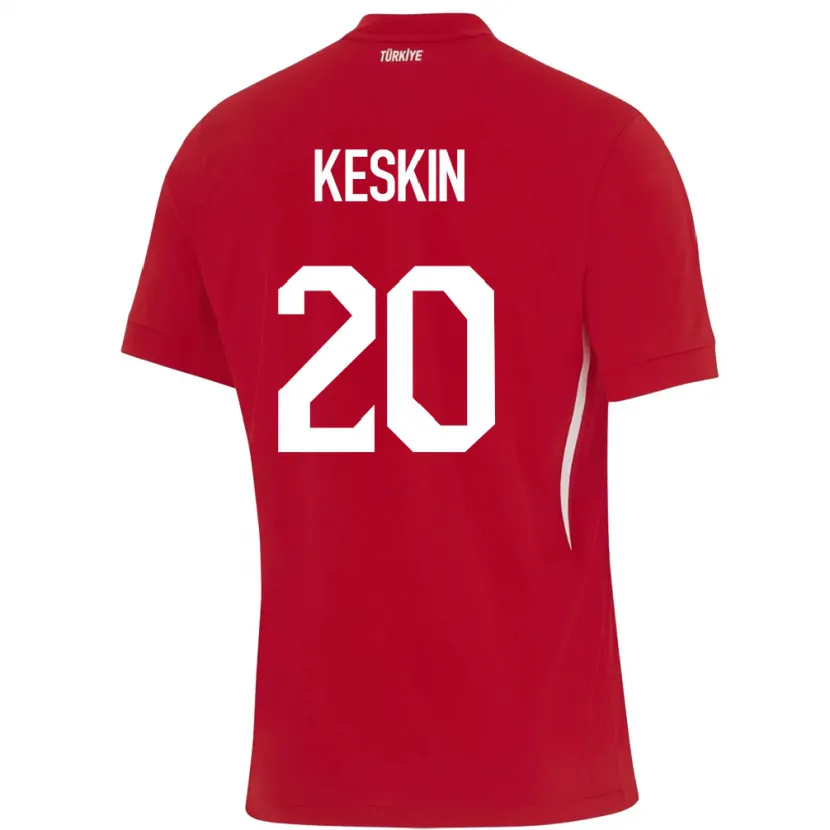 Danxen Herren Türkei Elif Keskin #20 Rot Auswärtstrikot Trikot 24-26 T-Shirt Schweiz