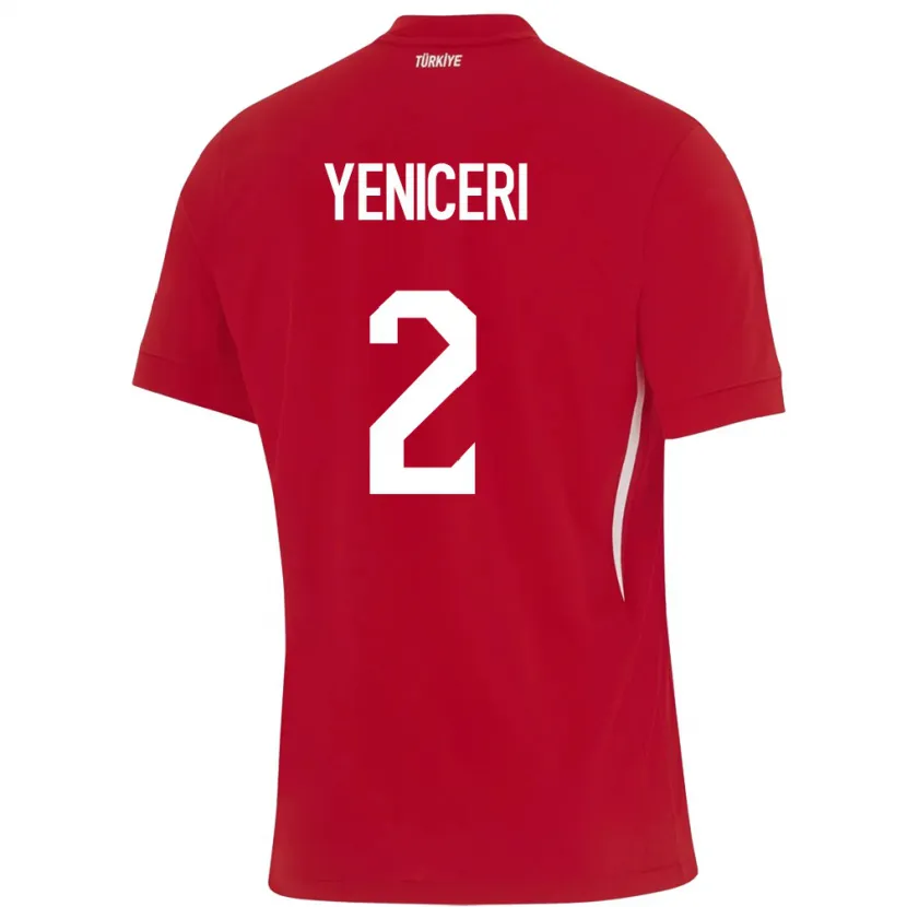 Danxen Herren Türkei Berna Yeniçeri #2 Rot Auswärtstrikot Trikot 24-26 T-Shirt Schweiz