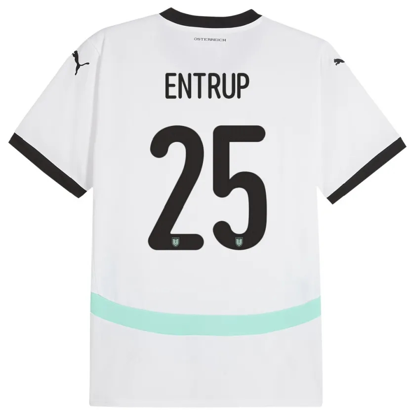 Danxen Herren Österreich Maximilian Entrup #25 Weiß Auswärtstrikot Trikot 24-26 T-Shirt Schweiz