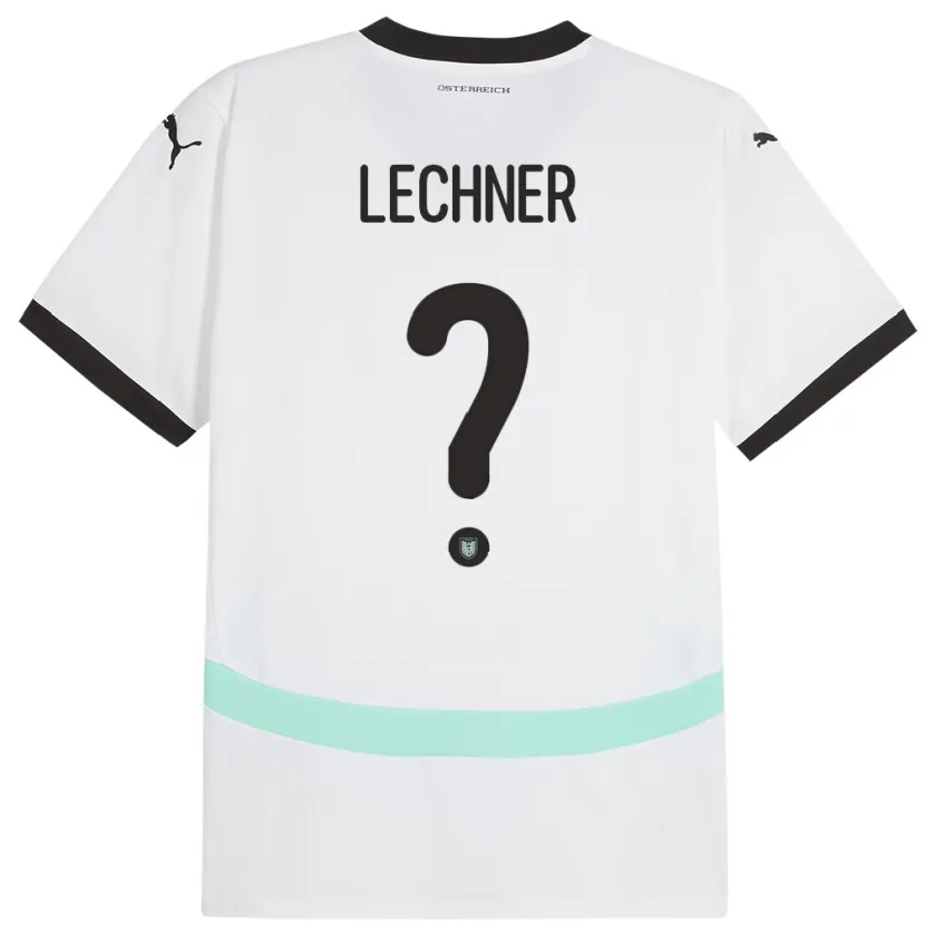 Danxen Herren Österreich Dominik Lechner #0 Weiß Auswärtstrikot Trikot 24-26 T-Shirt Schweiz