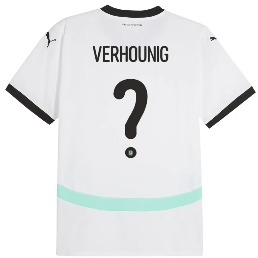 Danxen Herren Österreich Phillip Verhounig #0 Weiß Auswärtstrikot Trikot 24-26 T-Shirt Schweiz