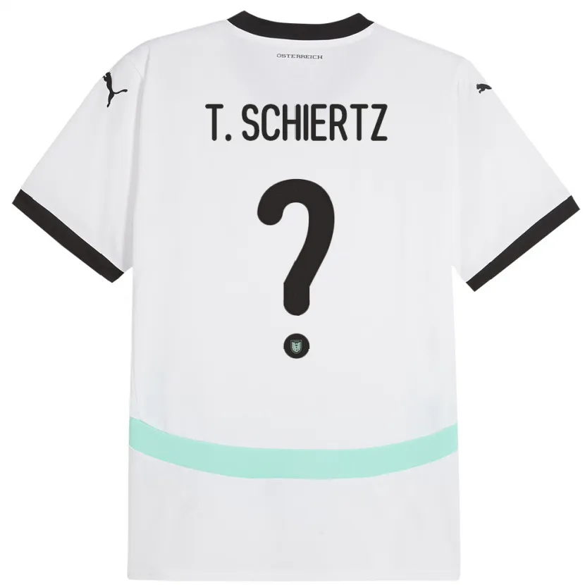 Danxen Herren Österreich Tammo Schiertz #0 Weiß Auswärtstrikot Trikot 24-26 T-Shirt Schweiz