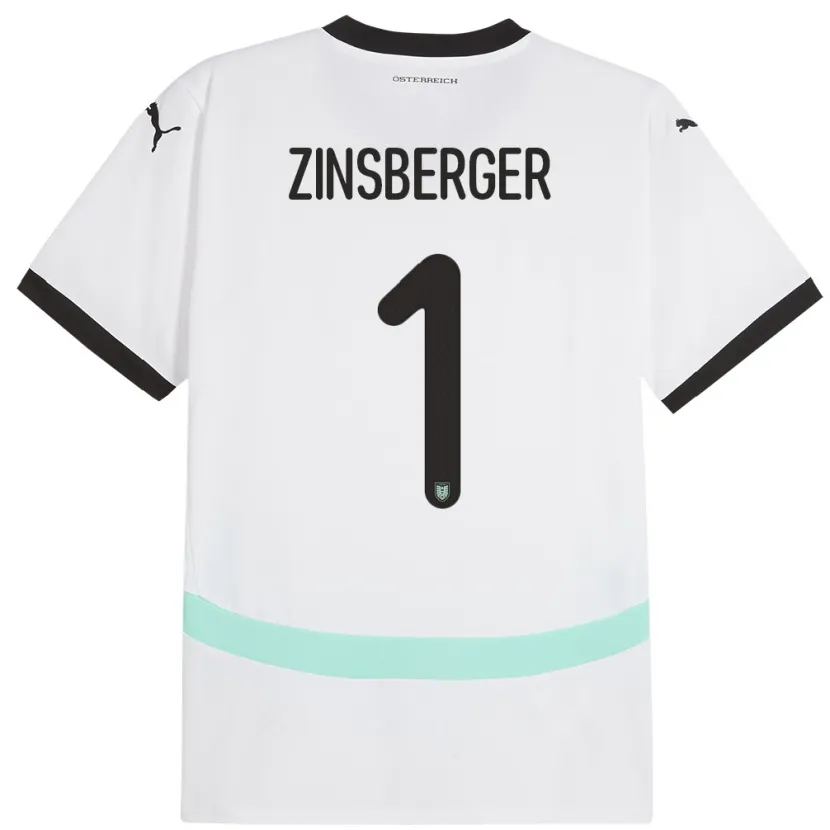 Danxen Herren Österreich Manuela Zinsberger #1 Weiß Auswärtstrikot Trikot 24-26 T-Shirt Schweiz