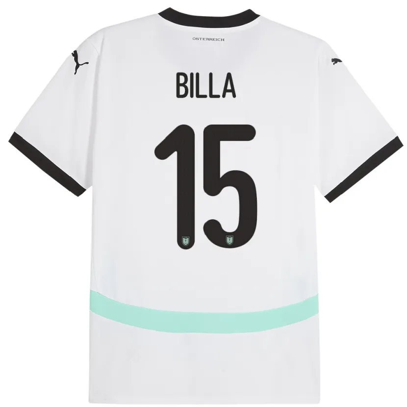 Danxen Herren Österreich Nicole Billa #15 Weiß Auswärtstrikot Trikot 24-26 T-Shirt Schweiz