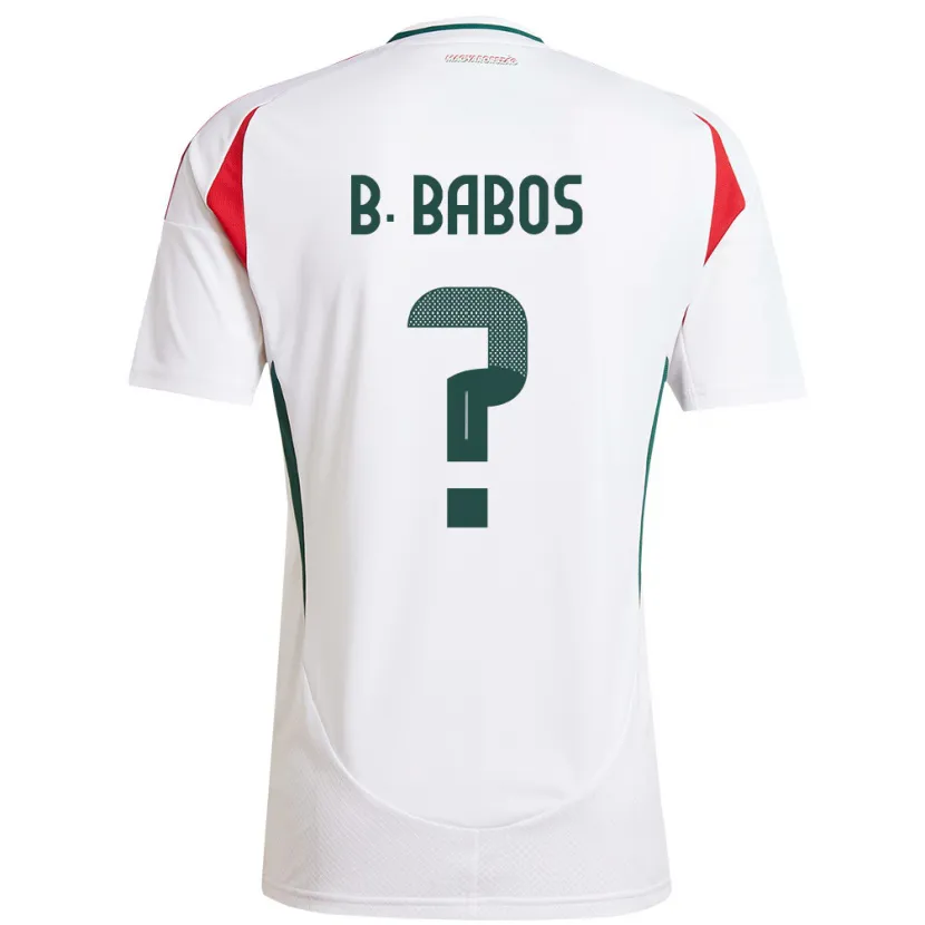 Danxen Herren Ungarn Bence Babos #0 Weiß Auswärtstrikot Trikot 24-26 T-Shirt Schweiz