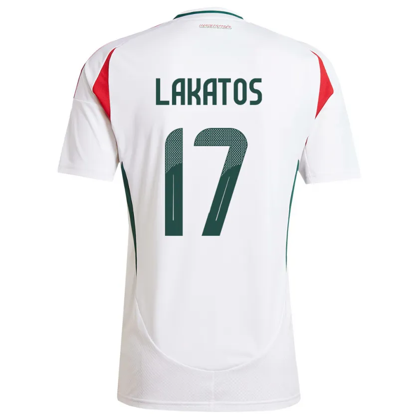 Danxen Herren Ungarn Noel Lakatos #17 Weiß Auswärtstrikot Trikot 24-26 T-Shirt Schweiz