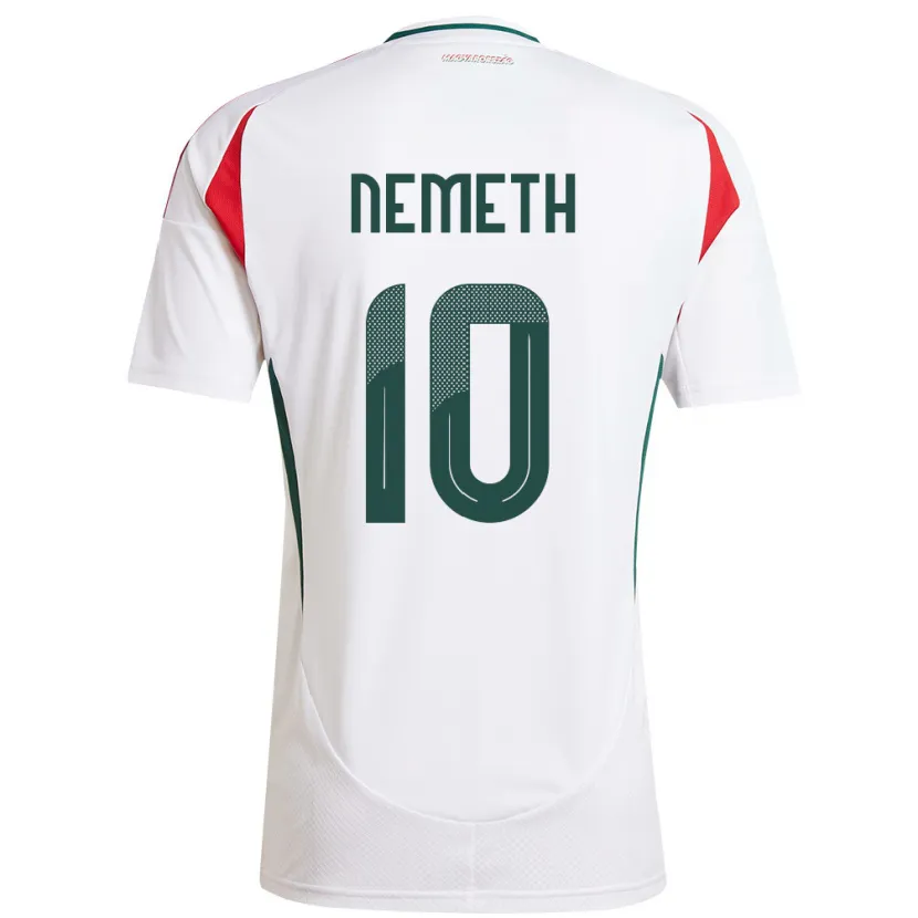 Danxen Herren Ungarn Hunor Németh #10 Weiß Auswärtstrikot Trikot 24-26 T-Shirt Schweiz
