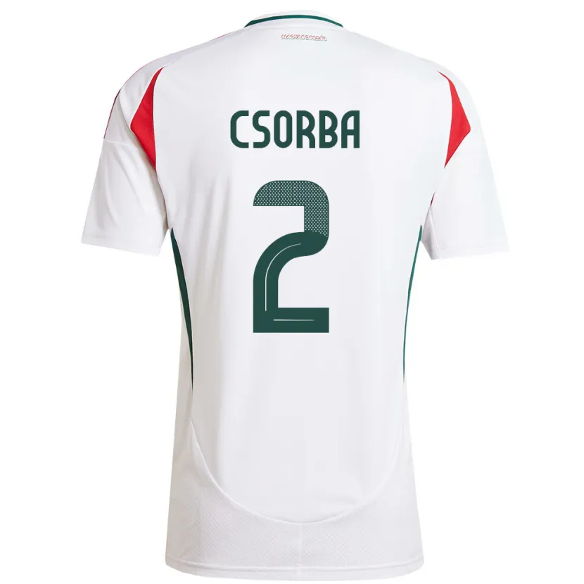 Danxen Herren Ungarn Dominik Csorba #2 Weiß Auswärtstrikot Trikot 24-26 T-Shirt Schweiz