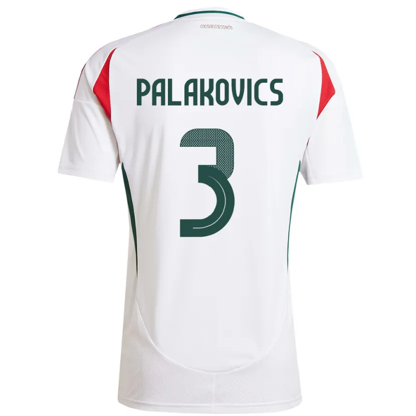Danxen Herren Ungarn Laura Palakovics #3 Weiß Auswärtstrikot Trikot 24-26 T-Shirt Schweiz