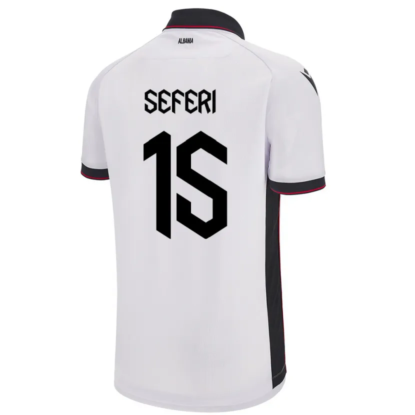 Danxen Herren Albanien Taulant Seferi #15 Weiß Auswärtstrikot Trikot 24-26 T-Shirt Schweiz