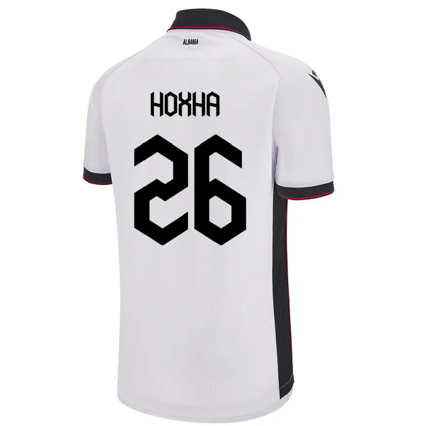 Danxen Herren Albanien Arbër Hoxha #26 Weiß Auswärtstrikot Trikot 24-26 T-Shirt Schweiz