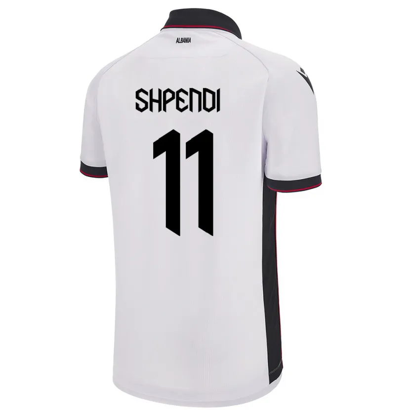 Danxen Herren Albanien Stiven Shpendi #11 Weiß Auswärtstrikot Trikot 24-26 T-Shirt Schweiz