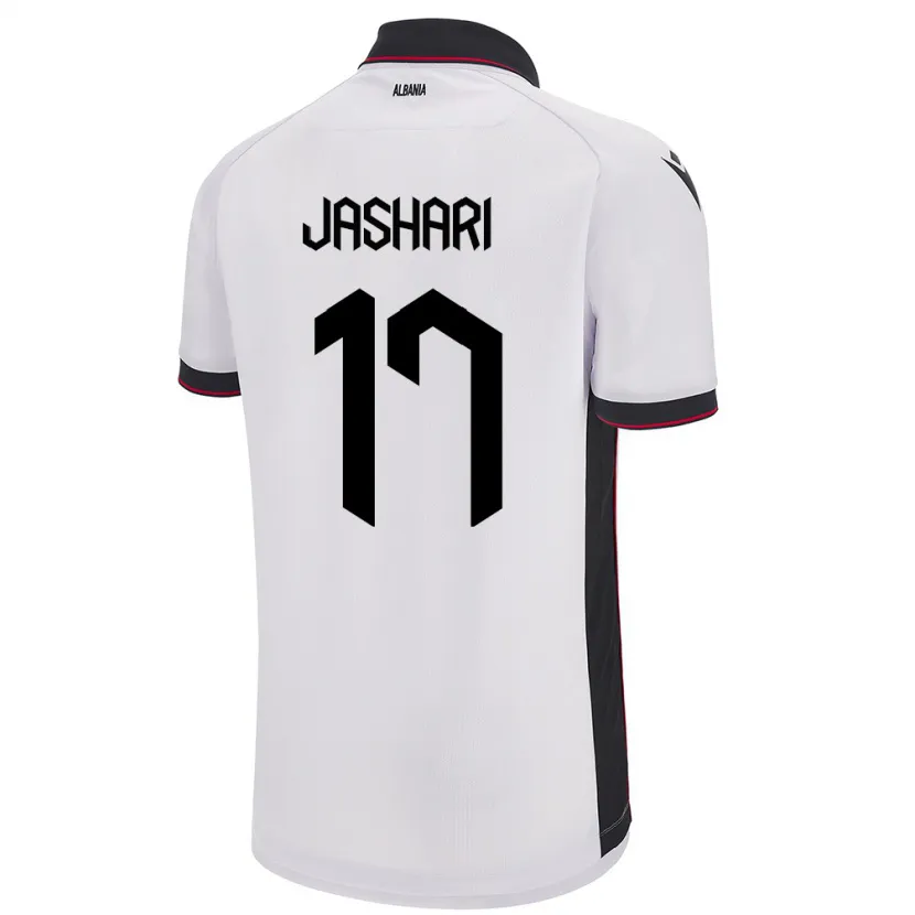 Danxen Herren Albanien Elion Jashari #17 Weiß Auswärtstrikot Trikot 24-26 T-Shirt Schweiz
